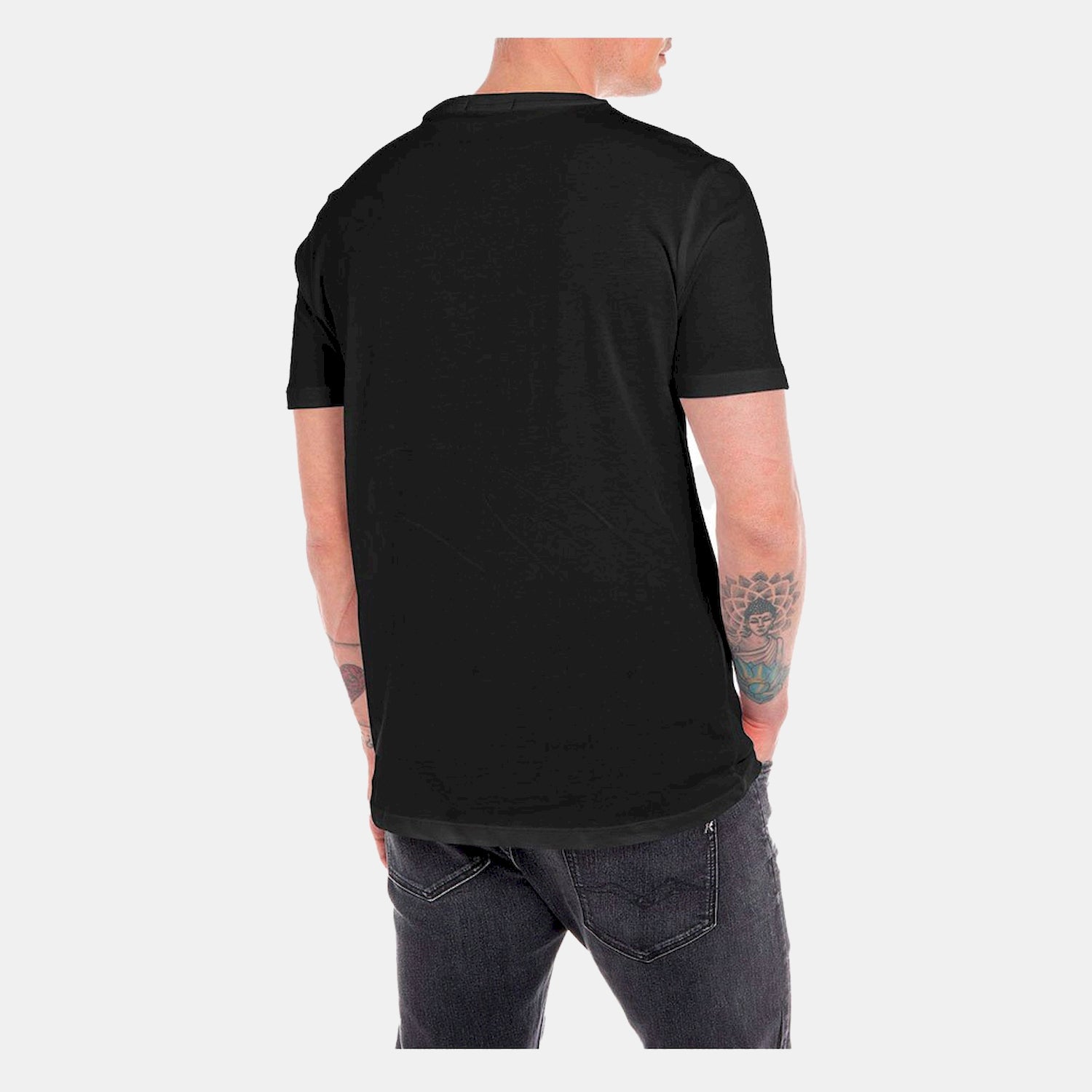 Replay T Shirt M6494 Blk Multi Preto Multicolor_shot1