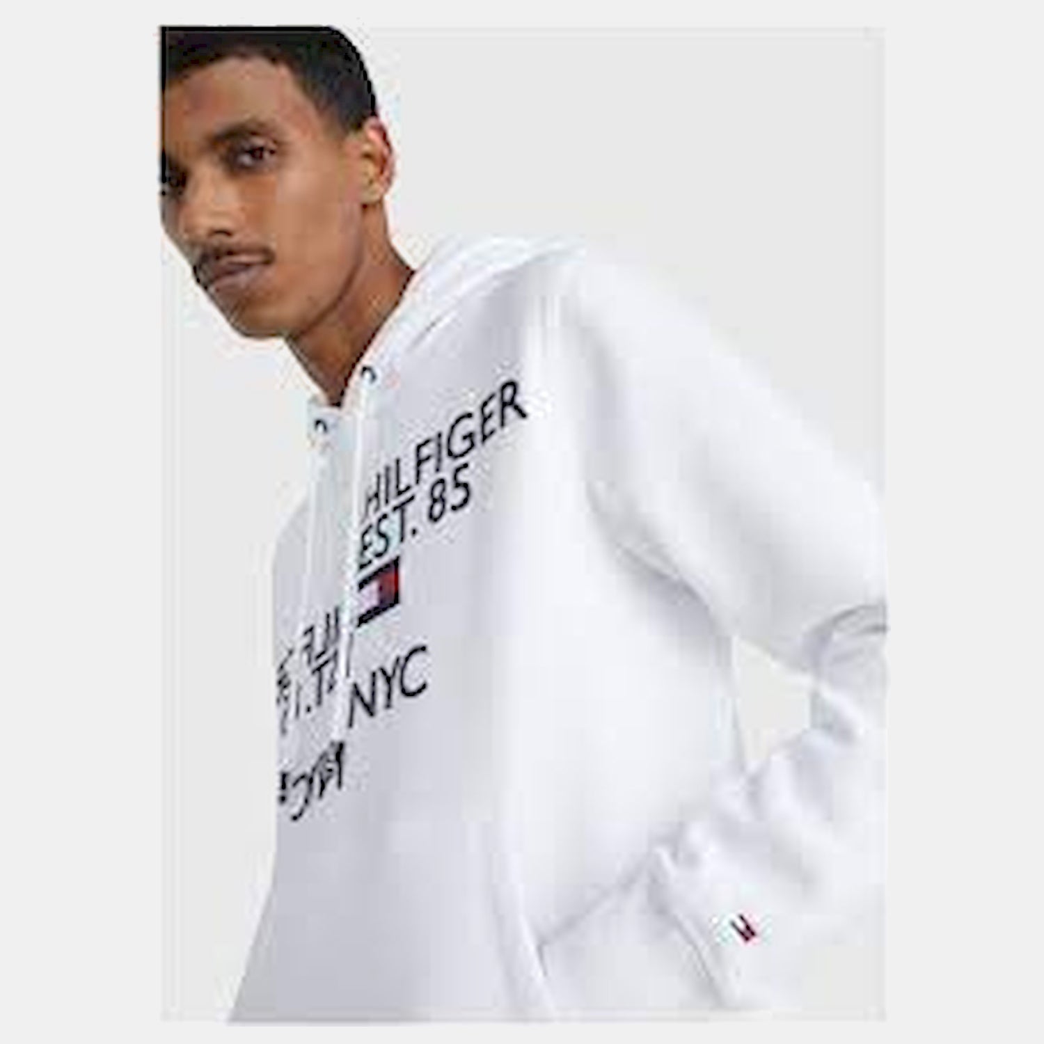 Tommy Hilfiger Camisola Hoodie Mw0mw30015 White Branco_shot2