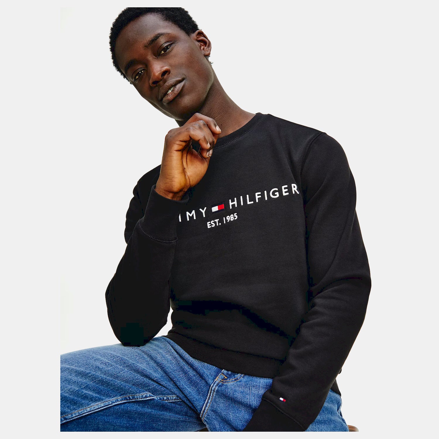 Tommy Hilfiger Camisola Sweat Mw0mw11596 Black Preto_shot3