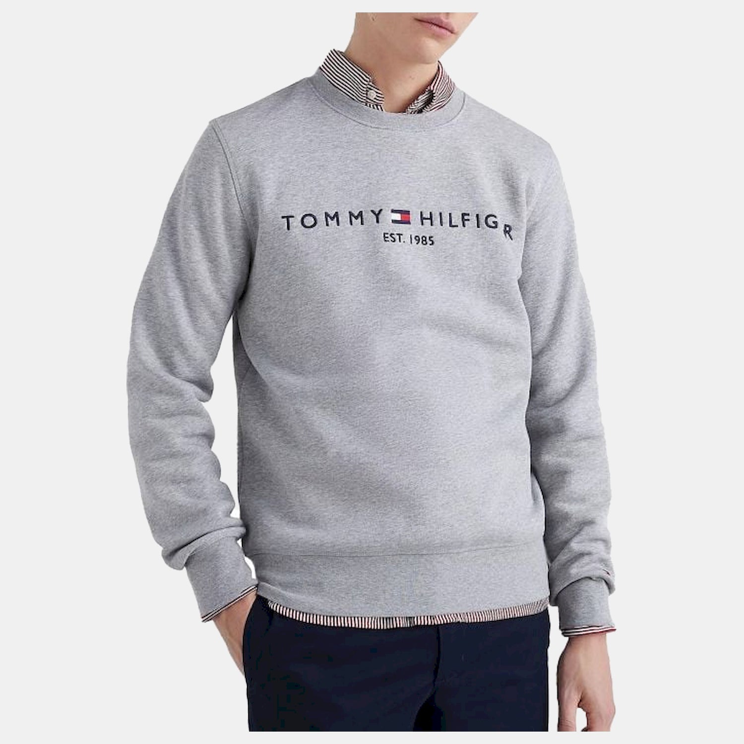 Tommy Hilfiger Camisola Sweat Mw0mw11596 Grey Cinza_shot1