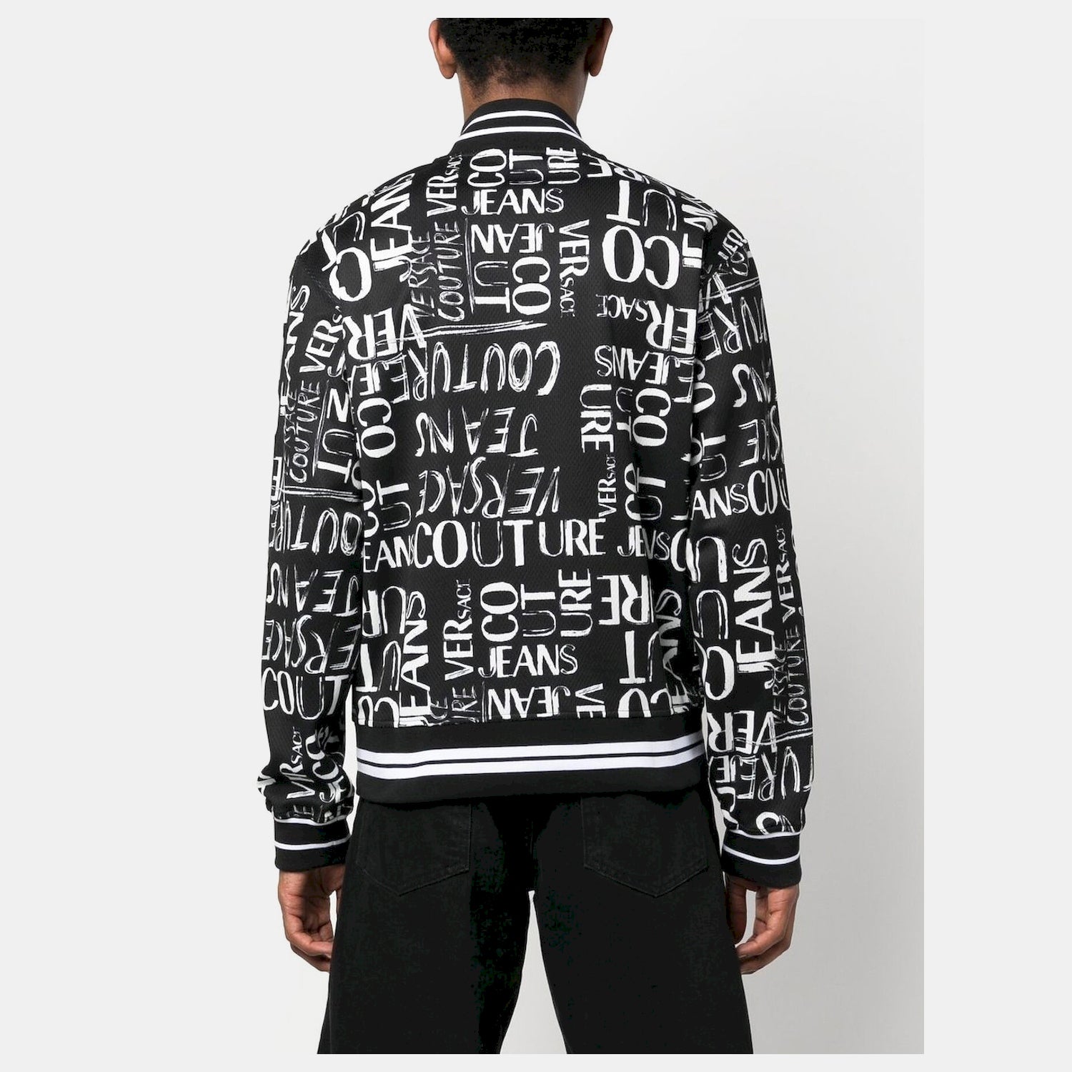 Versace Blusao Jackets 74gai330 Blk White Preto Branco_shot1