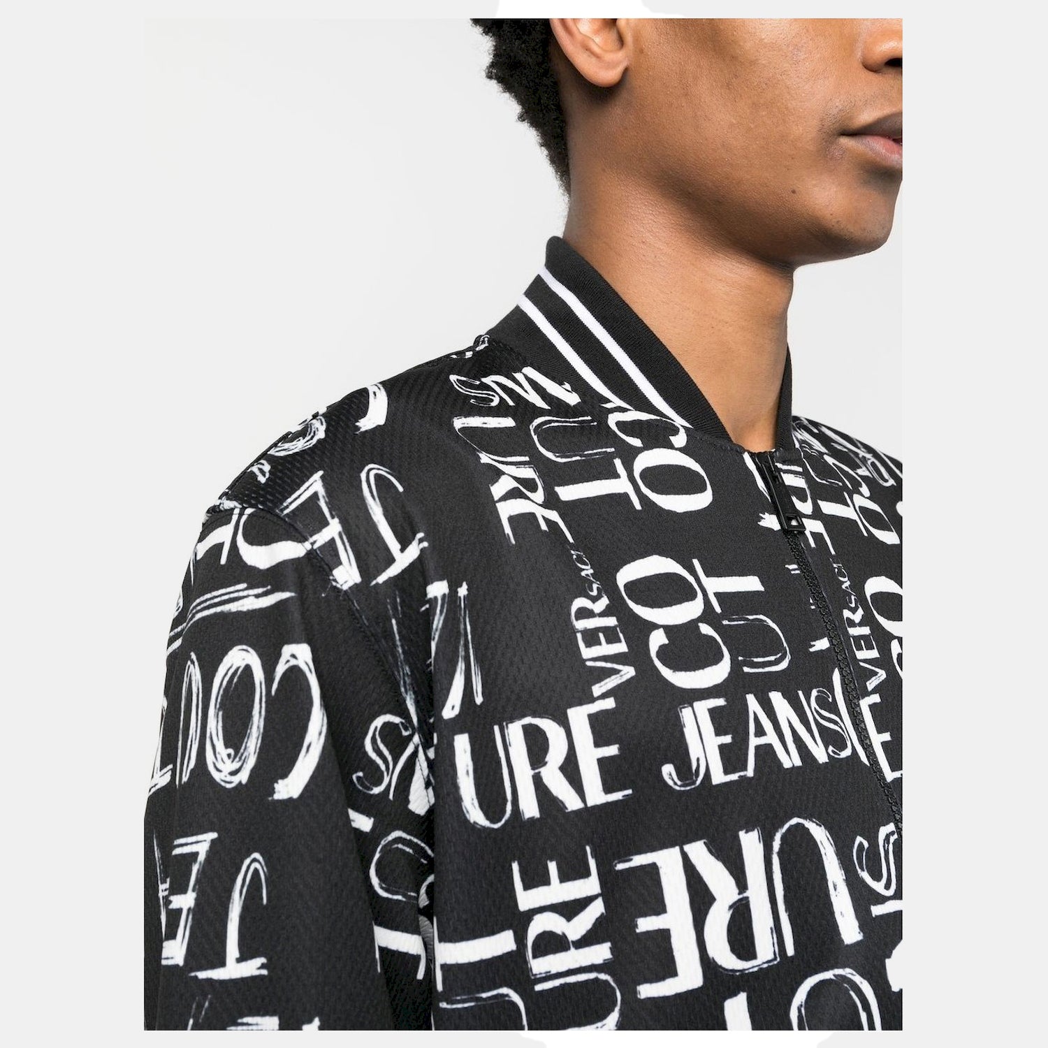 Versace Blusao Jackets 74gai330 Blk White Preto Branco_shot2