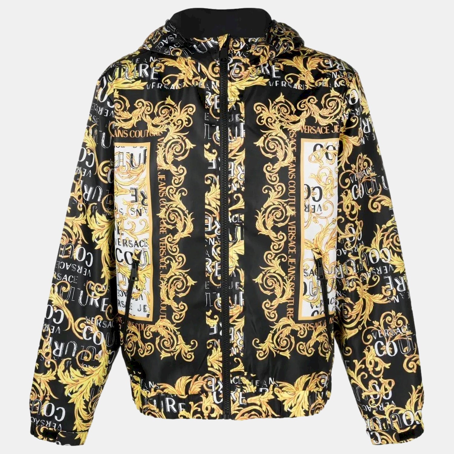 Versace Blusao Jackets 74gasd06 Blk Gold Preto Ouro_shot2