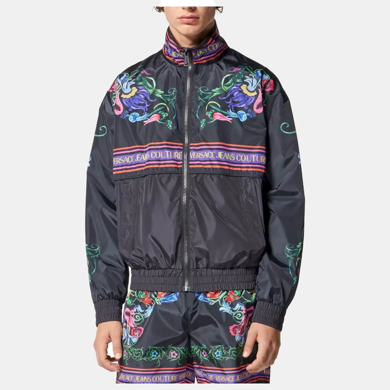 Versace Blusao Jackets 74gasd11 Blk Gold Preto Ouro_shot2