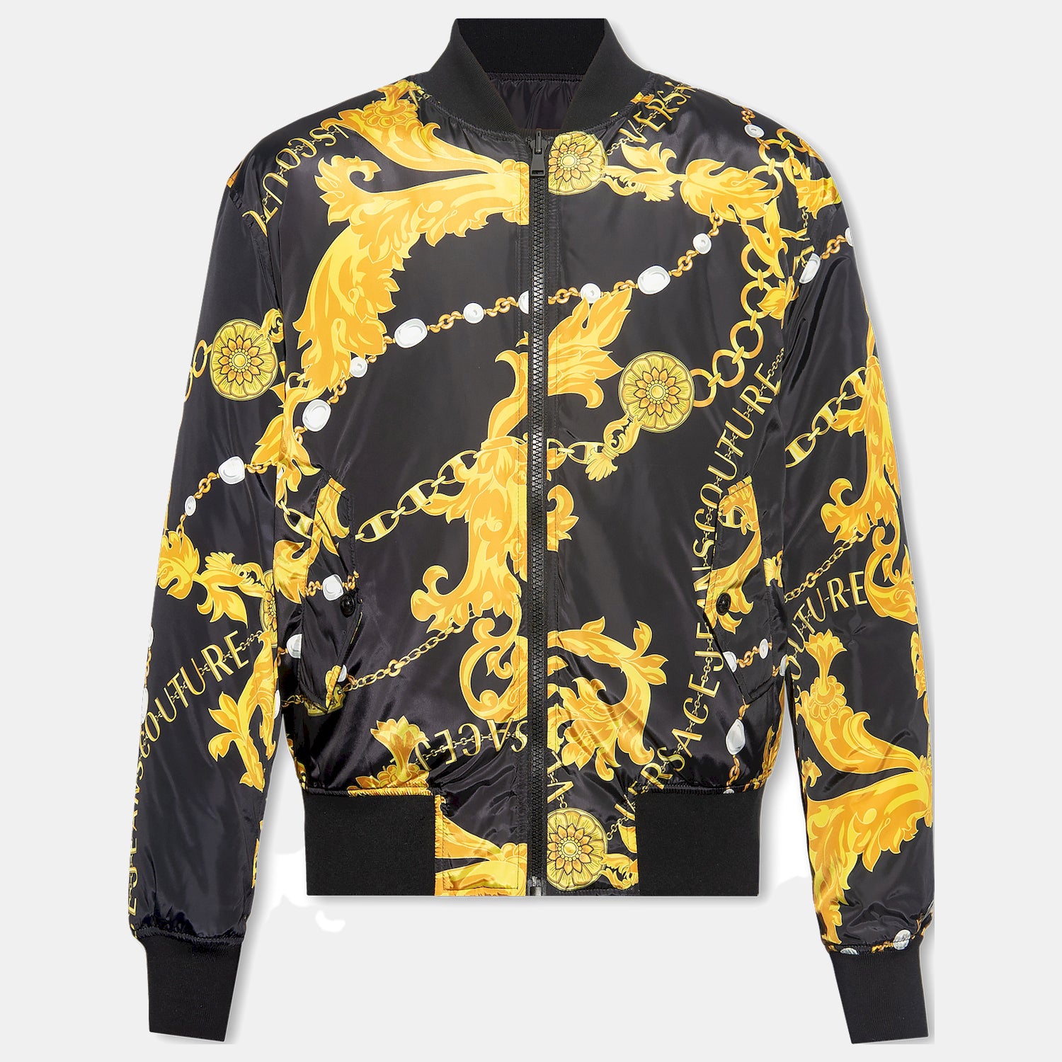 Versace Blusao Jackets 75gasd04 Blk Gold Preto Ouro_shot1