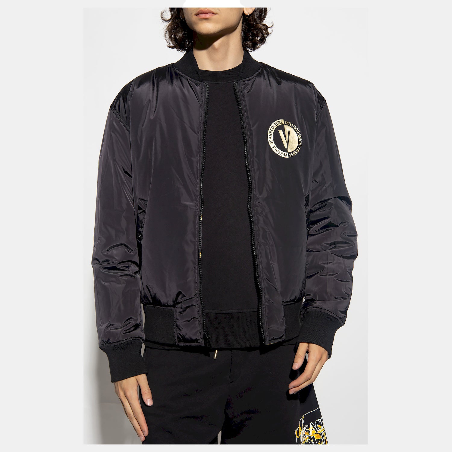 Versace Blusao Jackets 75gasd04 Blk Gold Preto Ouro_shot5