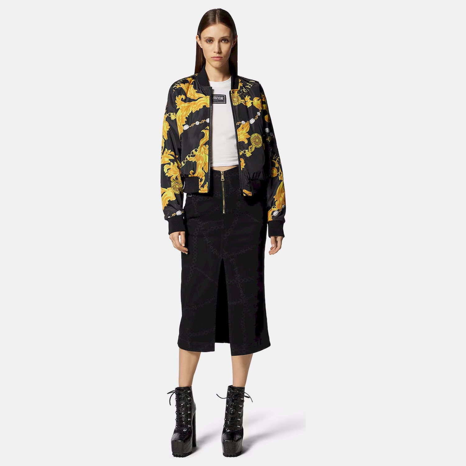 Versace Blusao Jackets 75hasd08 Blk Gold Preto Ouro_shot2