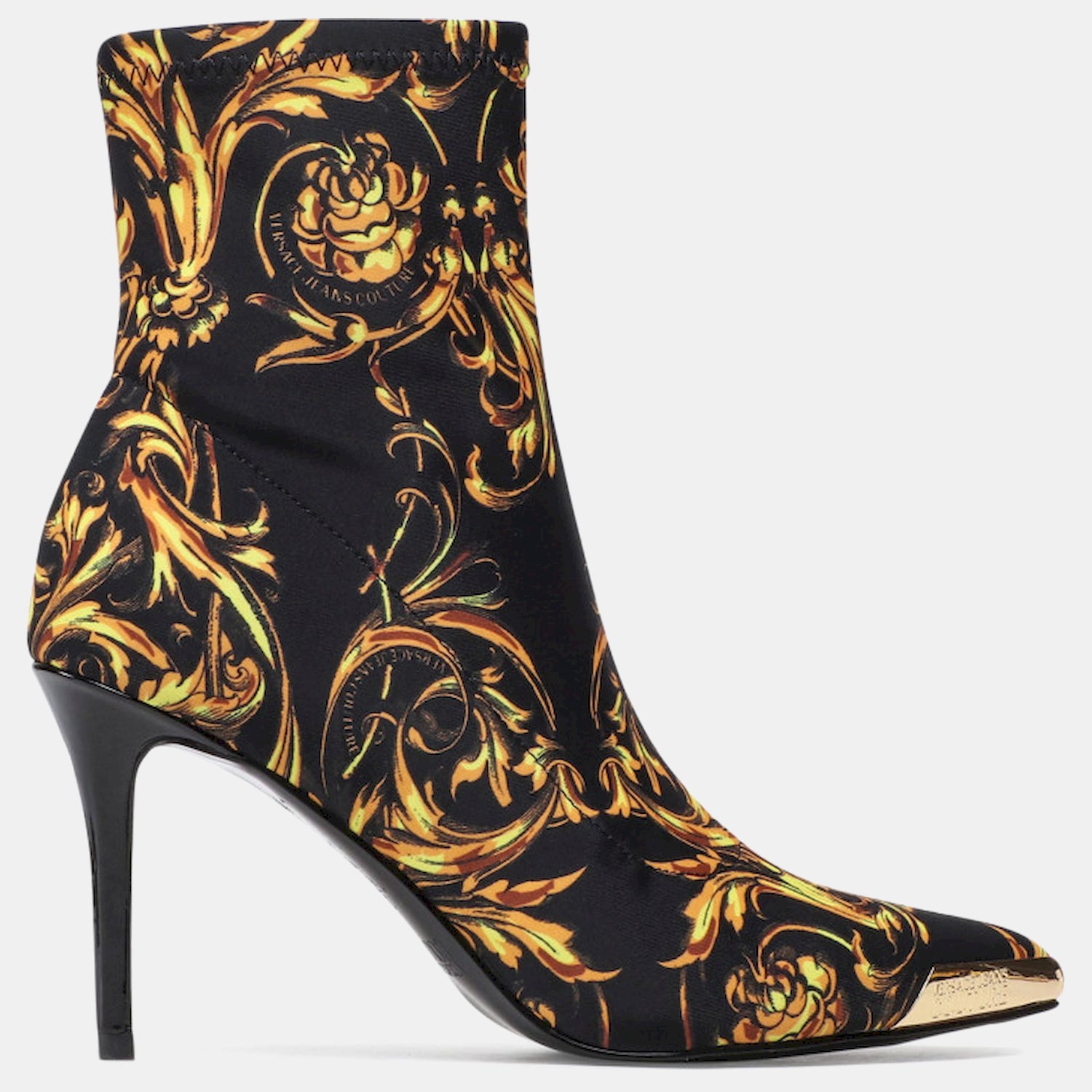 Versace Botas Boots 72va3s51 Blk Yellow Preto Amarelo_shot2
