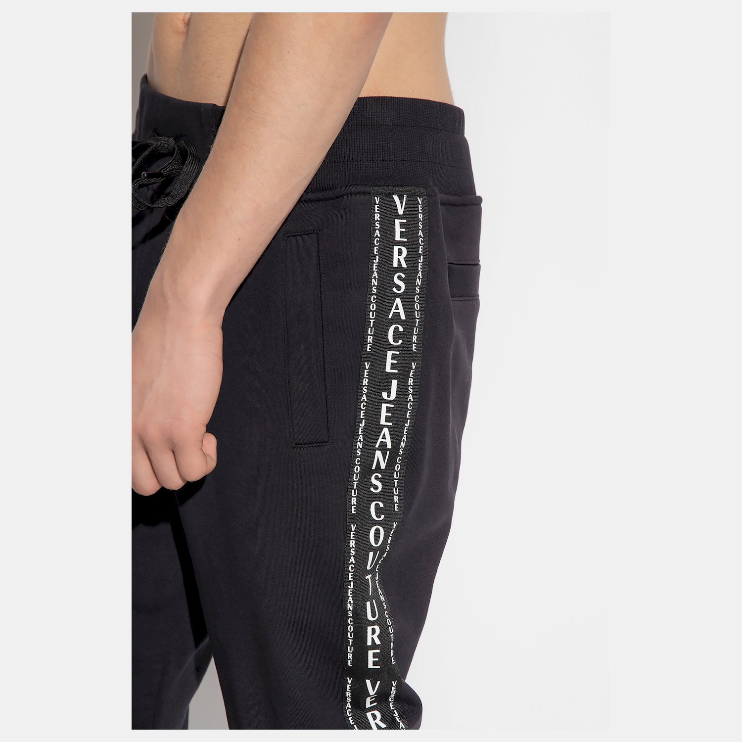 Versace Calcas Trousers 74gaay03 Black Preto_shot3