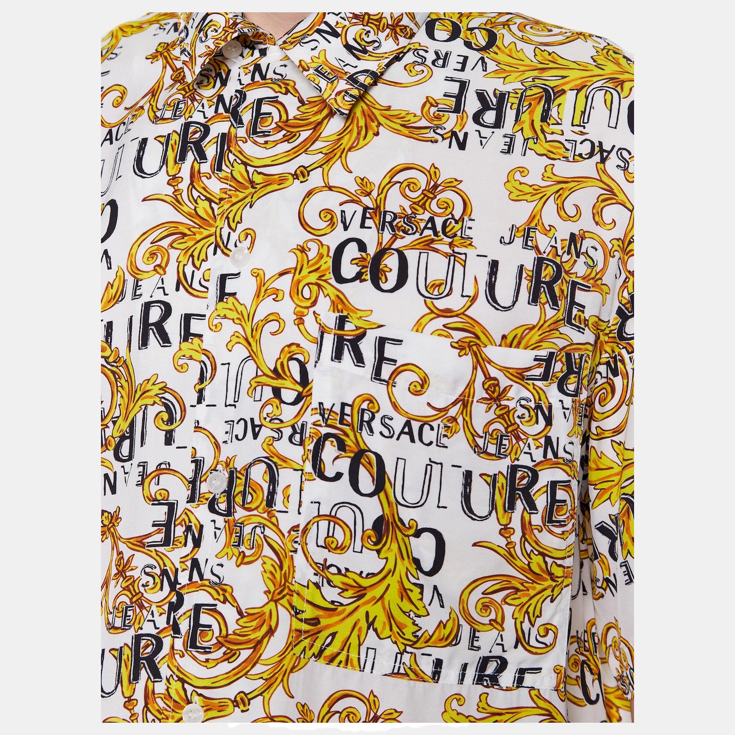 Versace Camisa Shirt 74gal2b0 Whi Gold Branco Dourado_shot2