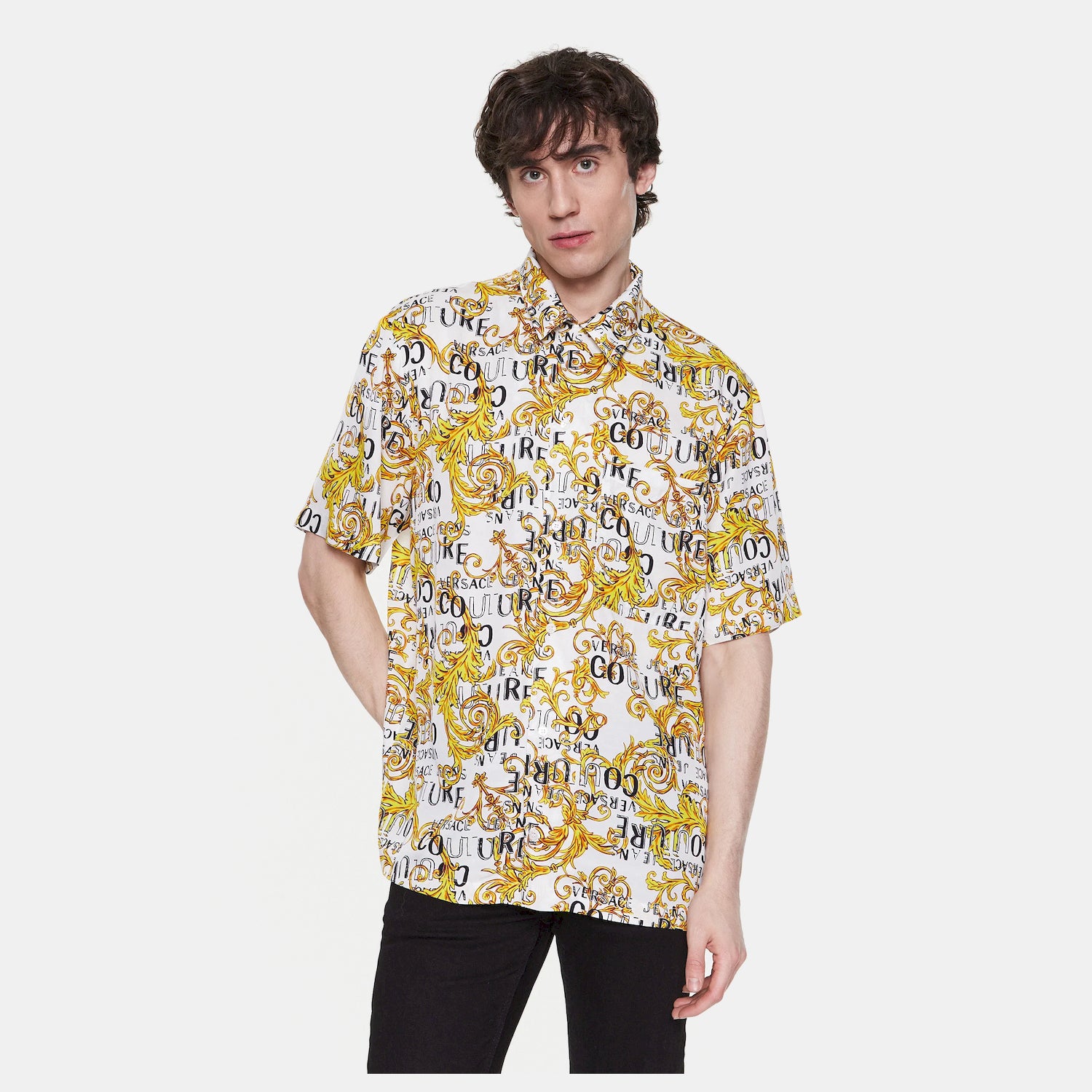 Versace Camisa Shirt 74gal2b0 Whi Gold Branco Dourado_shot3