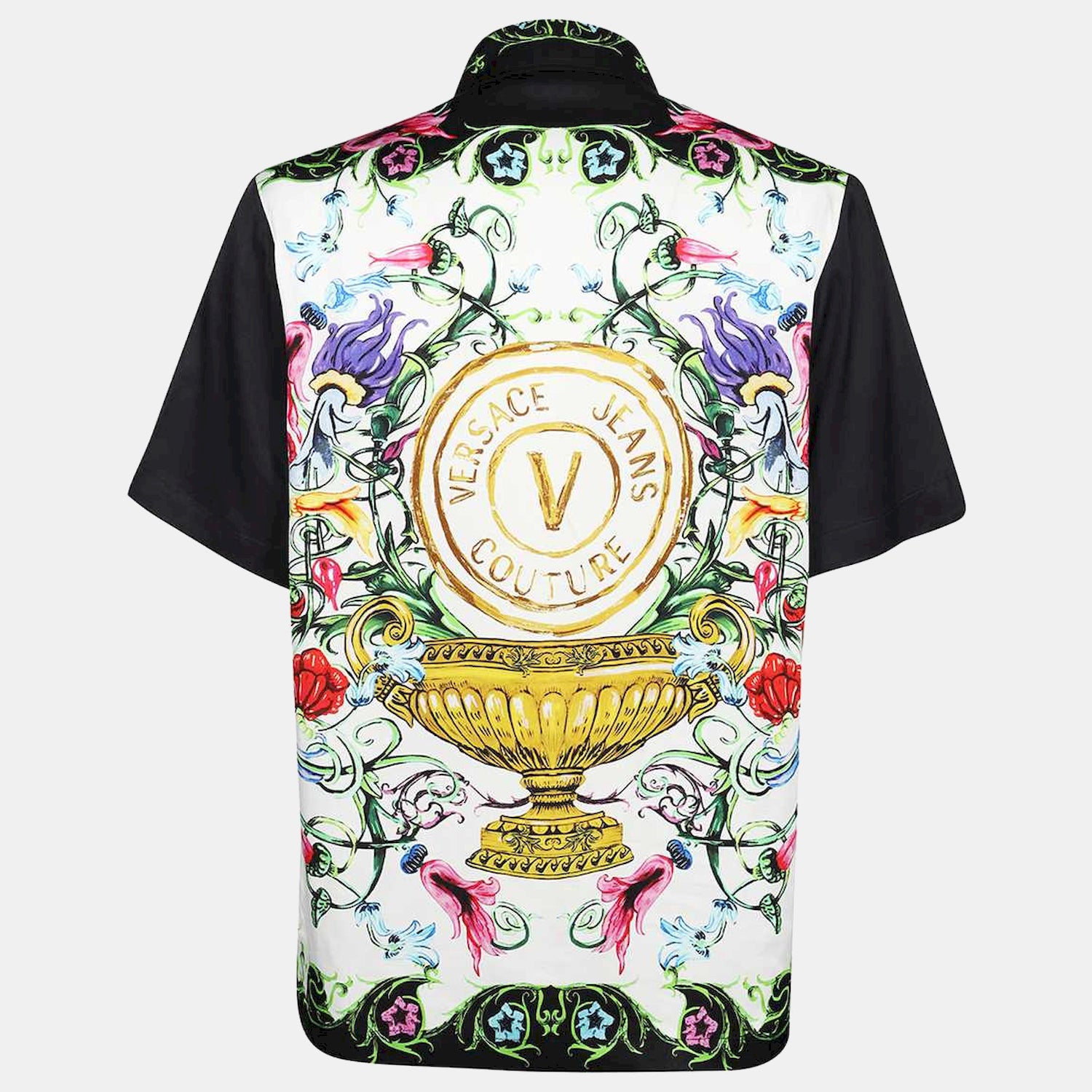 Versace Camisa Shirt 74gal2bg Blk Multi Preto Multicolor_shot2