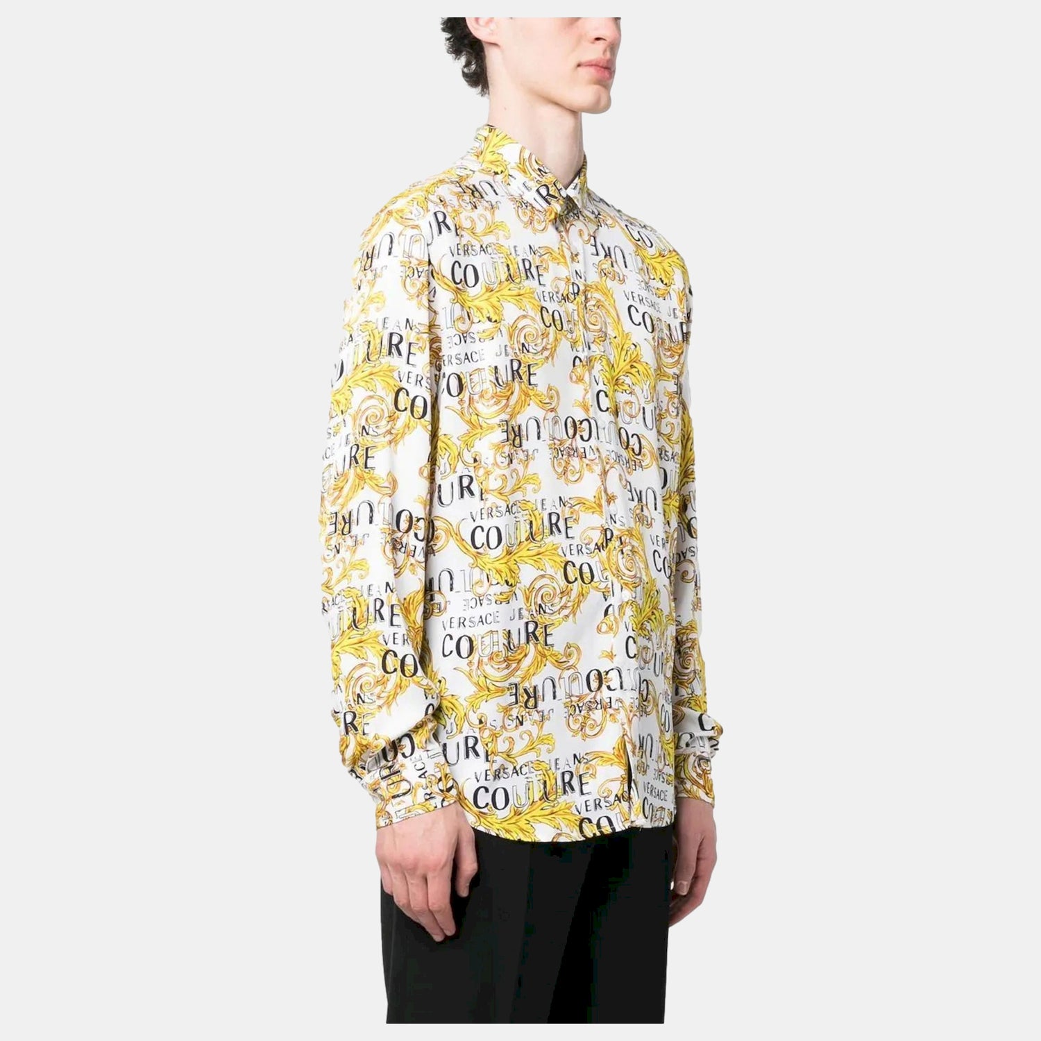 Versace Camisa Shirt 74gal2r0 Whi Gold Branco Dourado_shot1