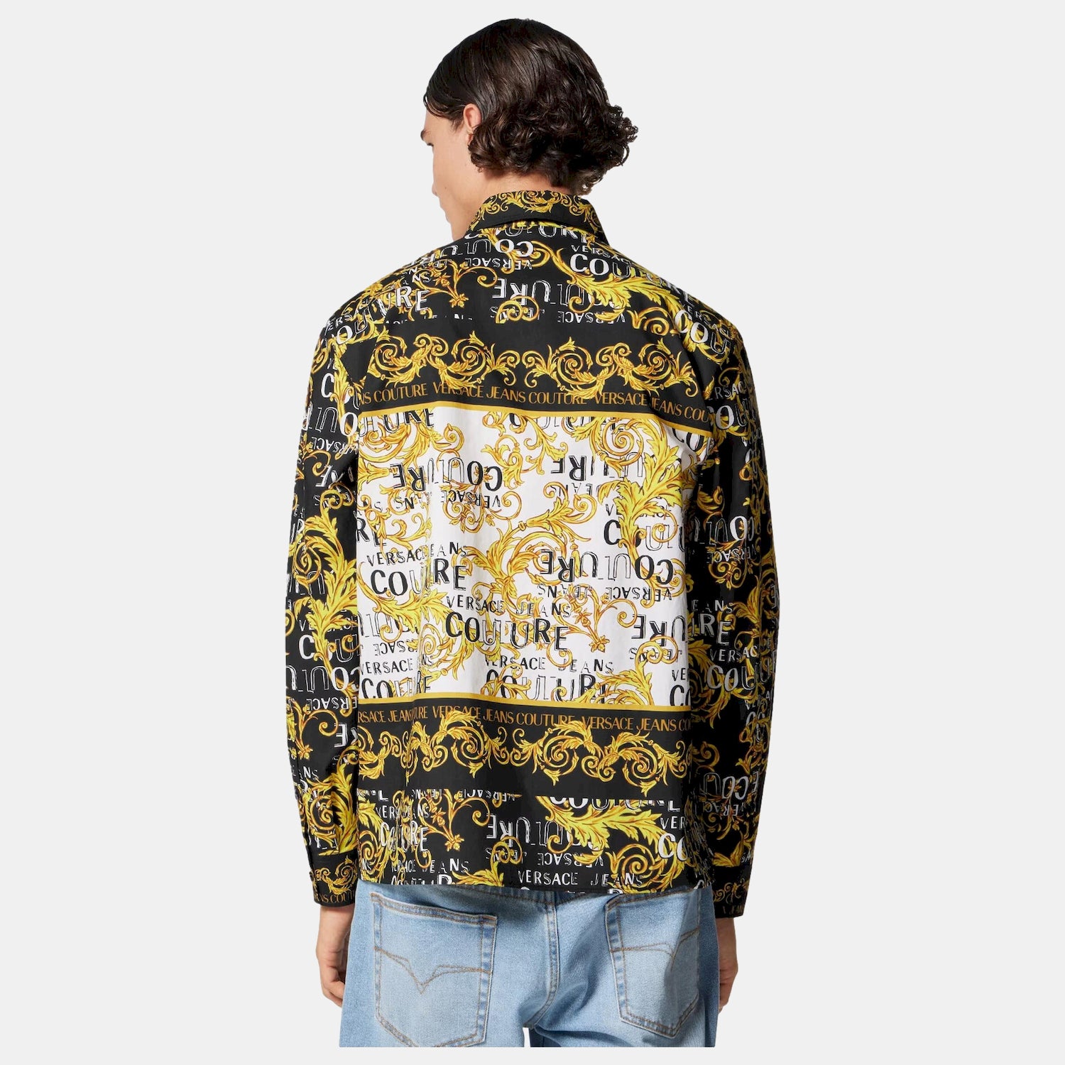 Versace Camisa Shirt 74gal2rb Blk Gold Preto Ouro_shot2