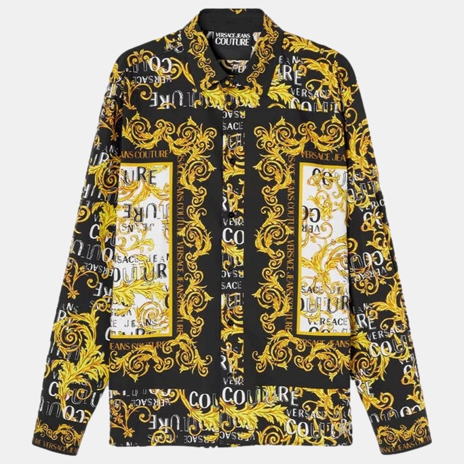 Versace Camisa Shirt 74gal2rb Blk Gold Preto Ouro_shot3