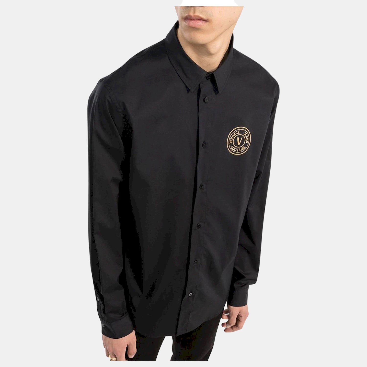 Versace Camisa Shirt 74galys2 Blk Gold Preto Ouro_shot1