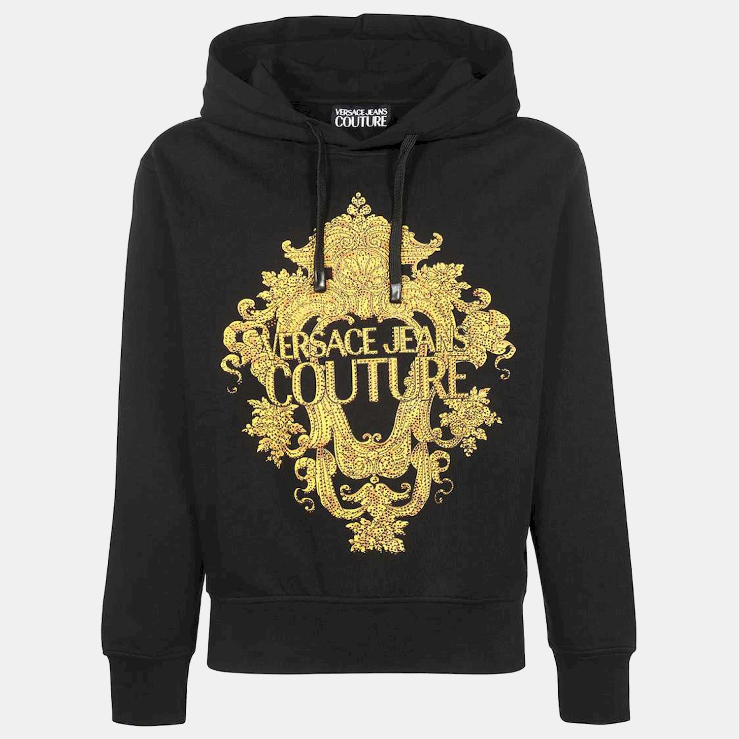 Versace Camisola Hoodie 73gaip02 Blk Gold Preto Ouro_shot2