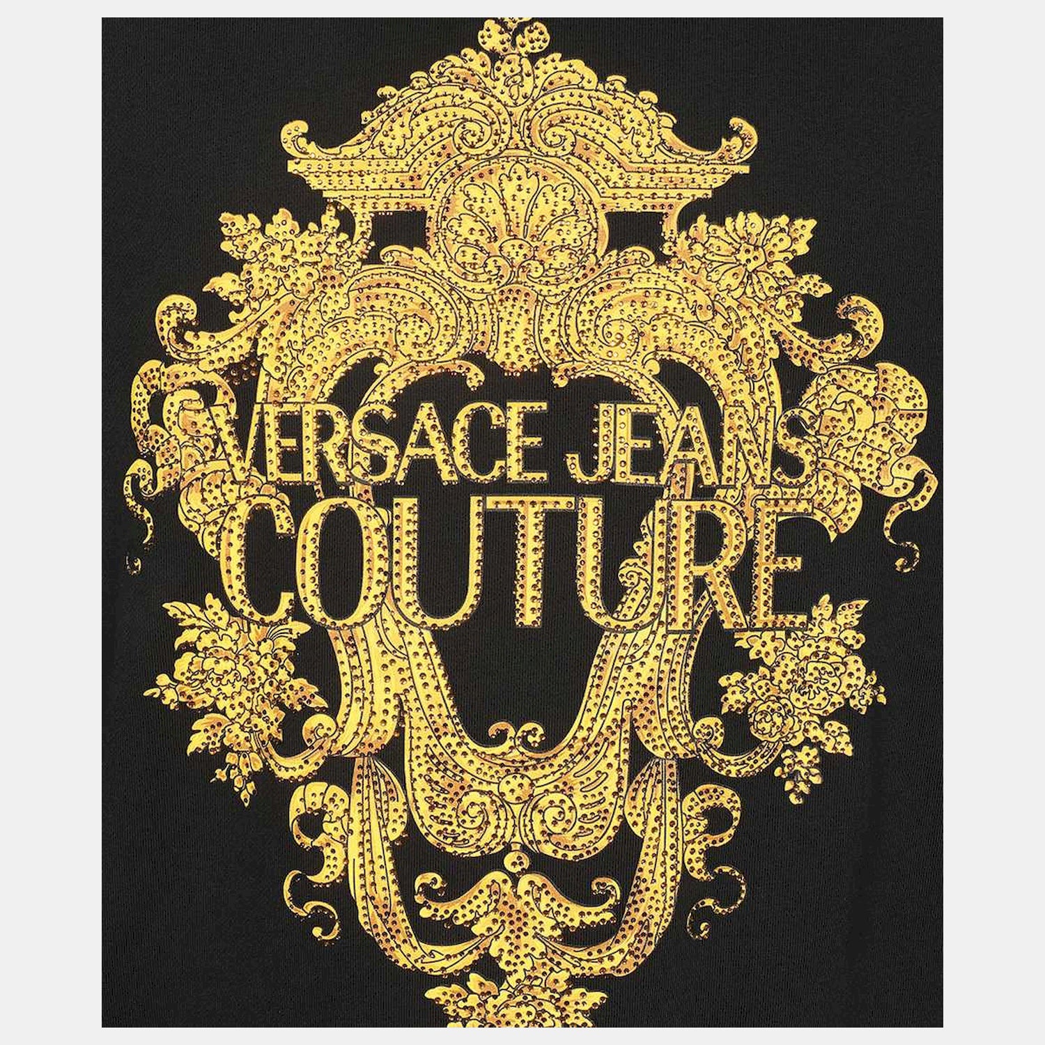 Versace Camisola Hoodie 73gaip02 Blk Gold Preto Ouro_shot3