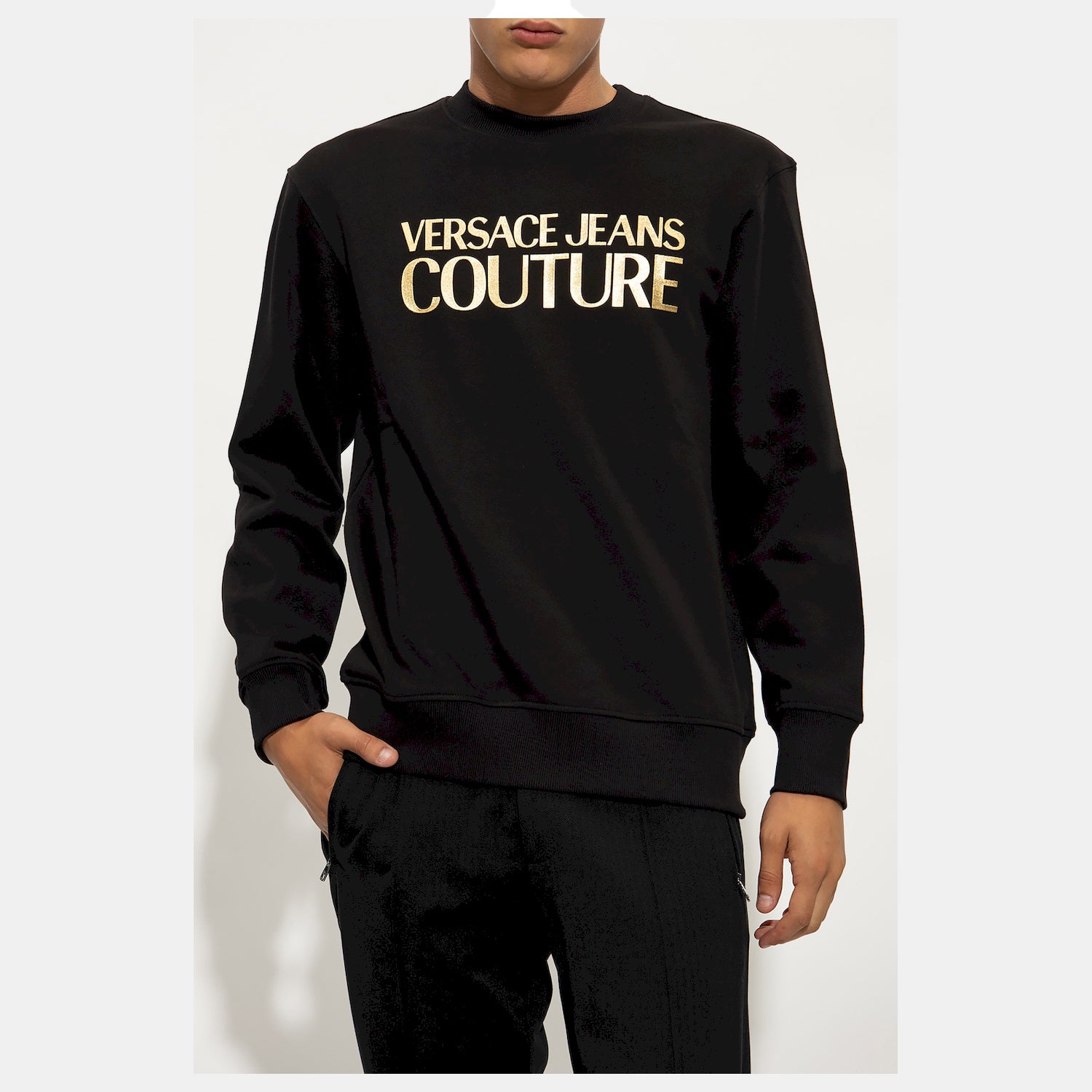 Versace Camisola Sweat 73gait01 Blk Gold Preto Ouro_shot2