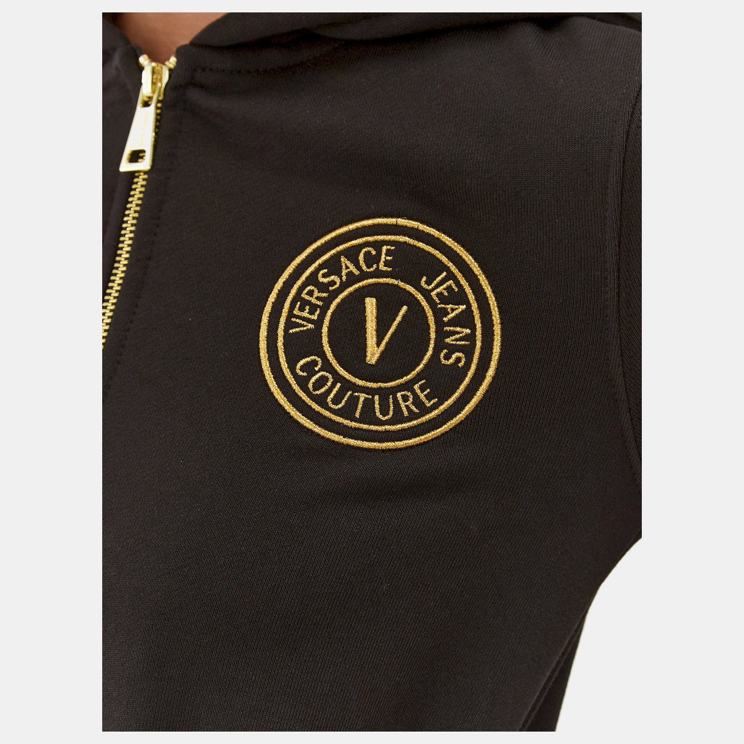 Versace Casaco Training Sweat Training 75hait06 Blk Gold Preto Ouro_shot2