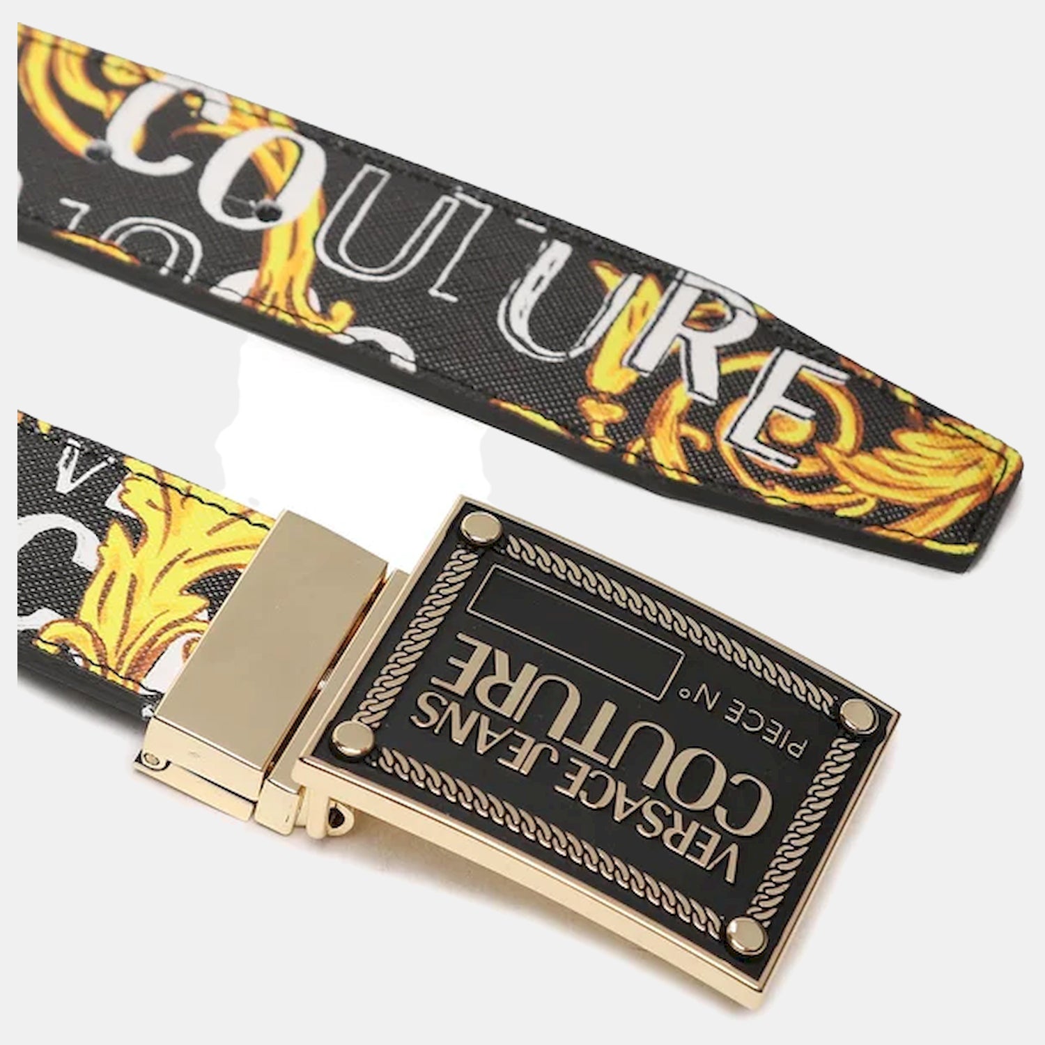 Versace Cinto Belt 74ya6f01 Blk Gold Preto Ouro_shot2