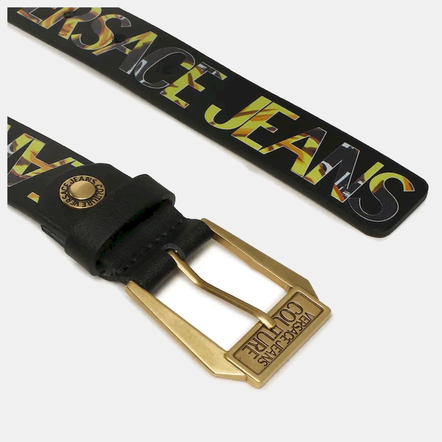 Versace Cinto Belt 74ya6f03 Blk Gold Preto Ouro_shot1