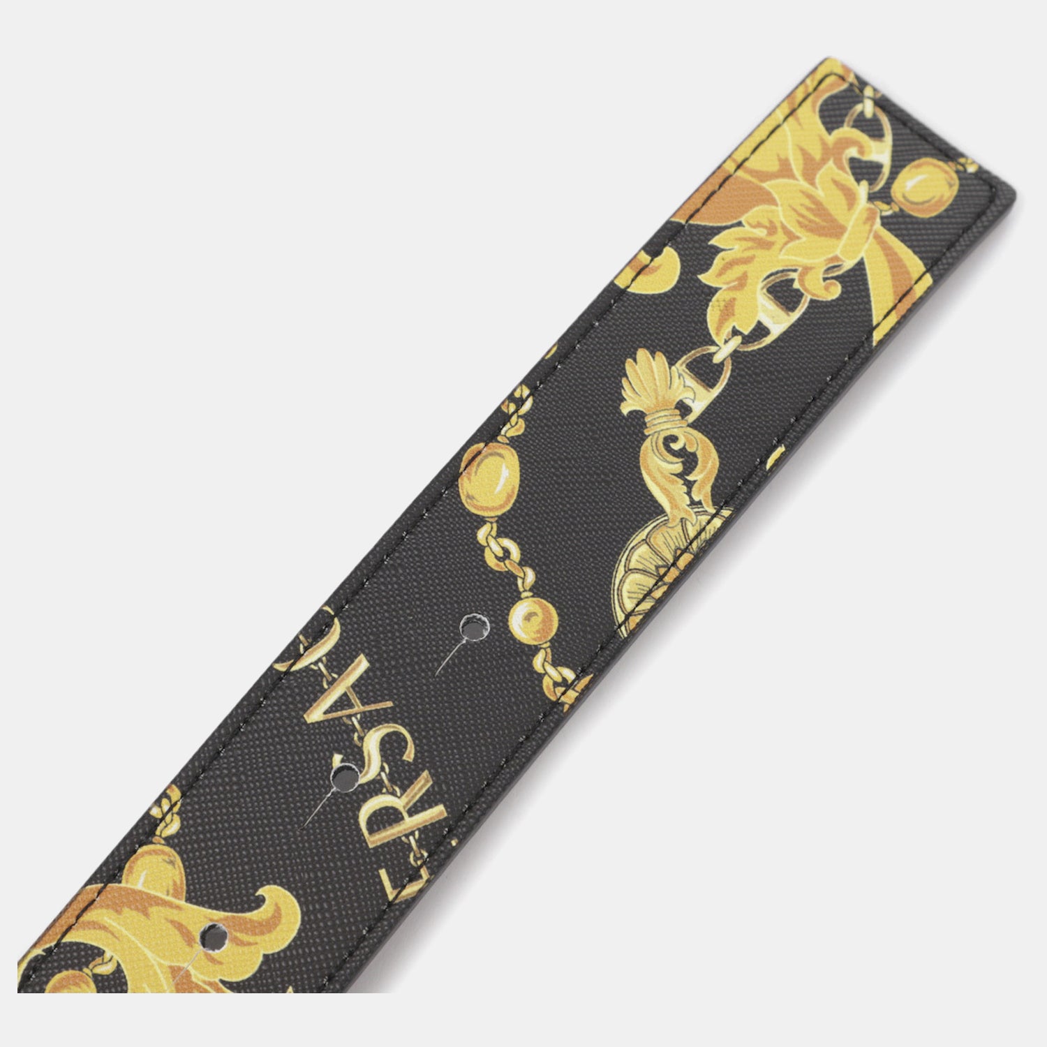 Versace Cinto Belt 75ya6f32 Blk Gold Preto Ouro_shot5