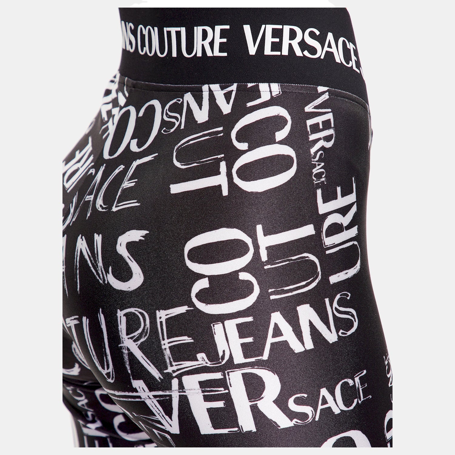 Versace Legging 74hac113 Blk White Preto Branco_shot2