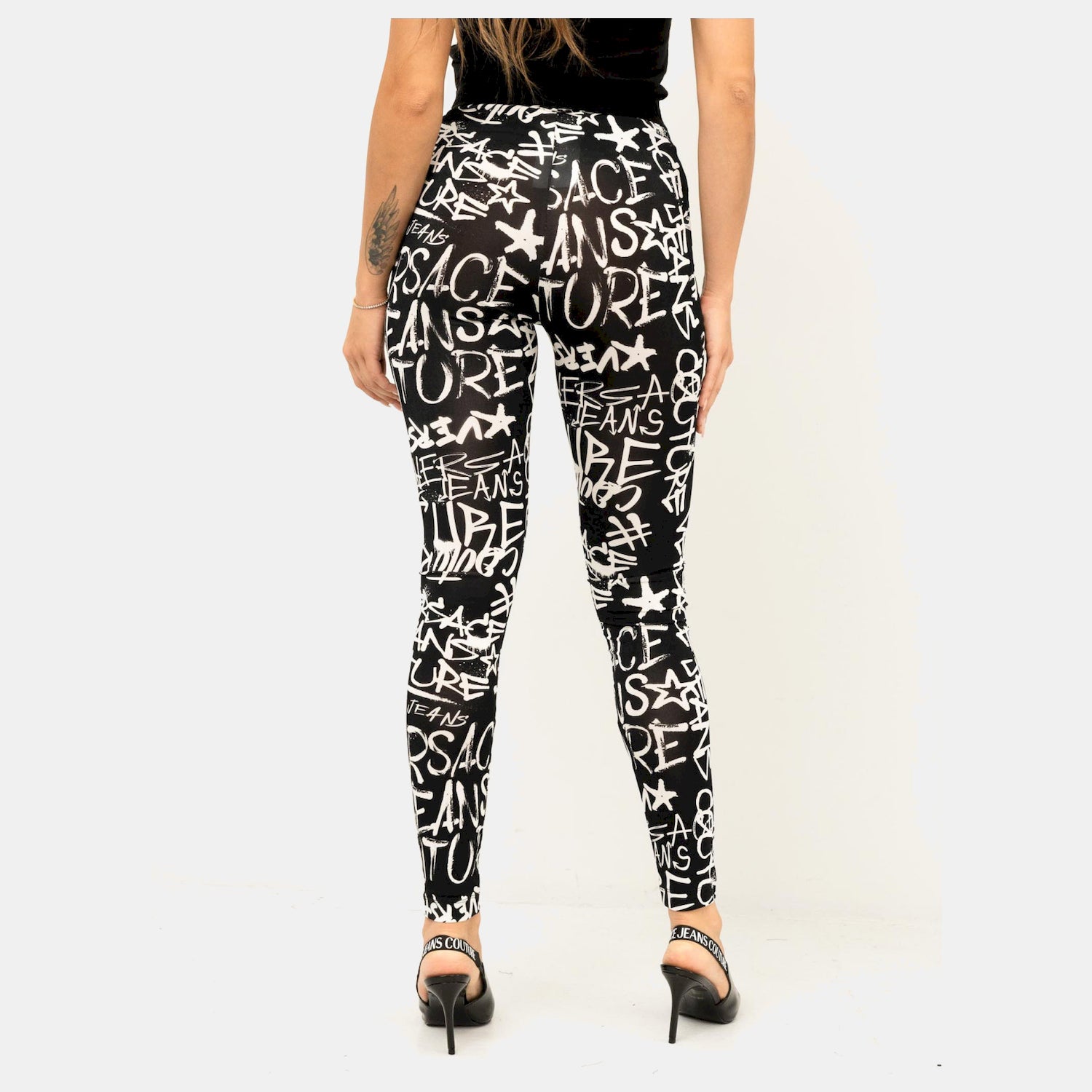 Versace Legging 75hac101 Black Preto_shot2