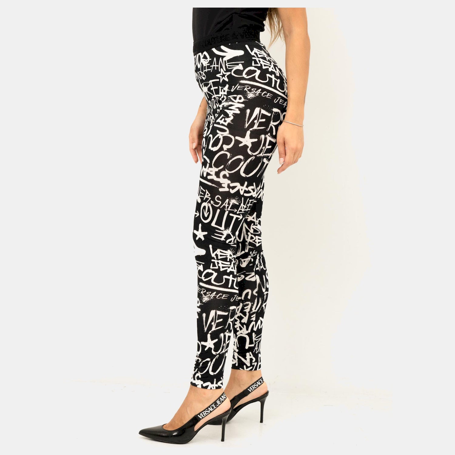 Versace Legging 75hac101 Black Preto_shot3