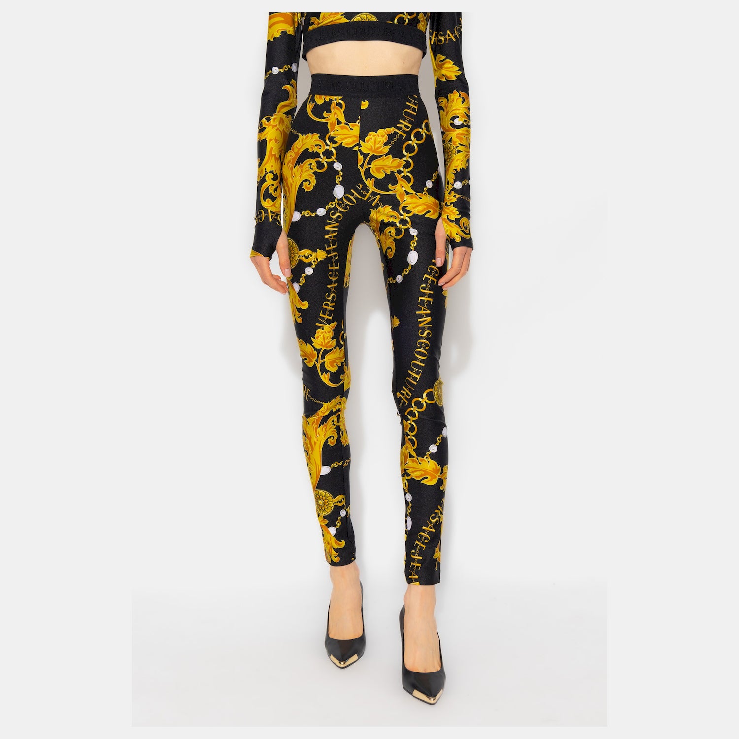 Versace Legging 75hac101 Blk Gold Preto Ouro_shot2