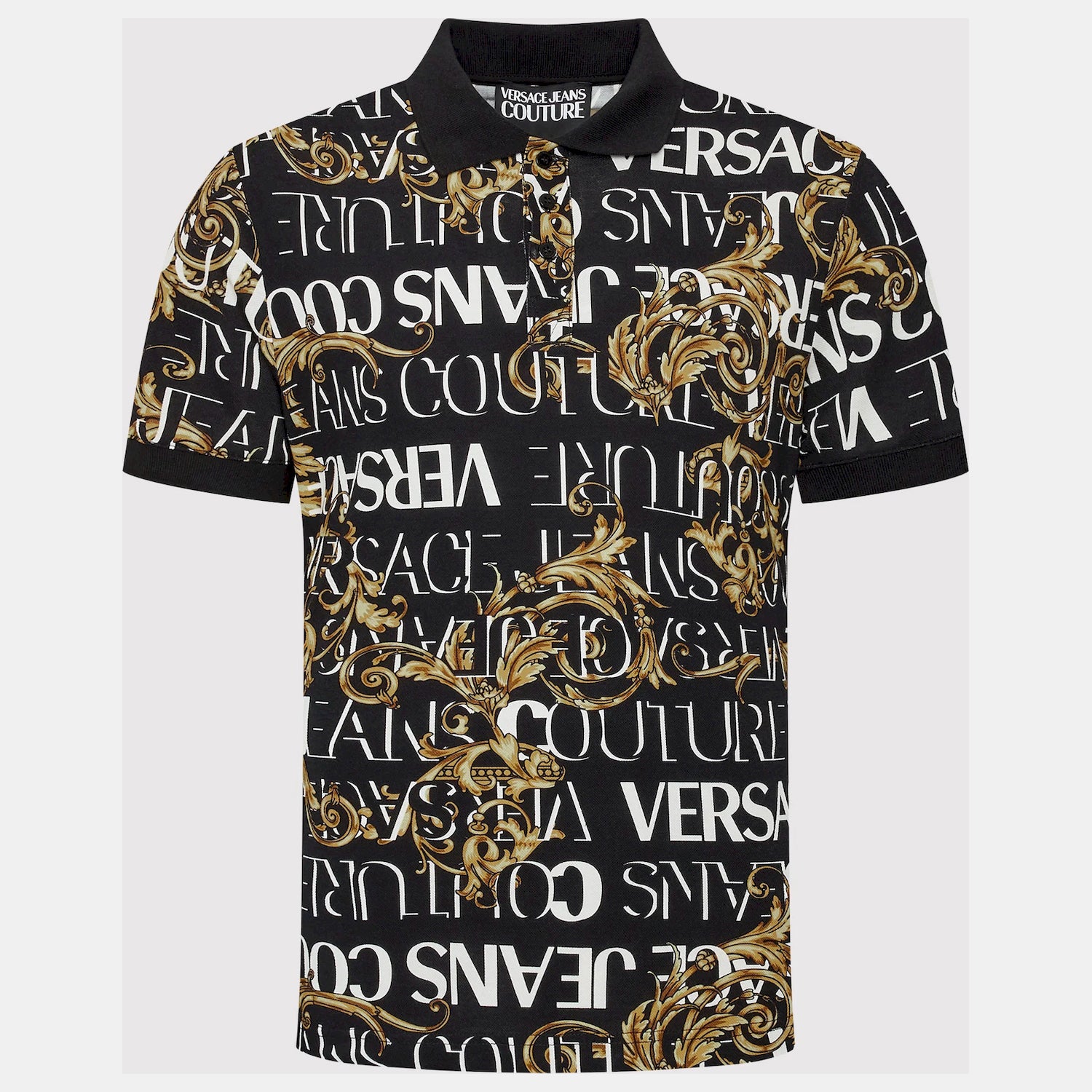 Versace Polo 73gag6s0 Blk Gold Preto Ouro_shot3