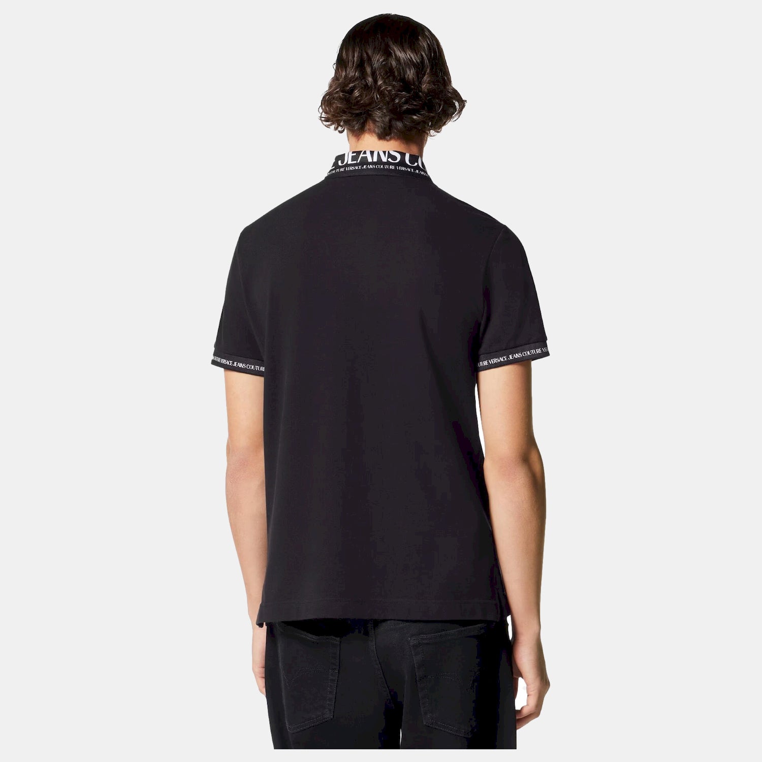 Versace Polo 74gagt02 Black Preto_shot2