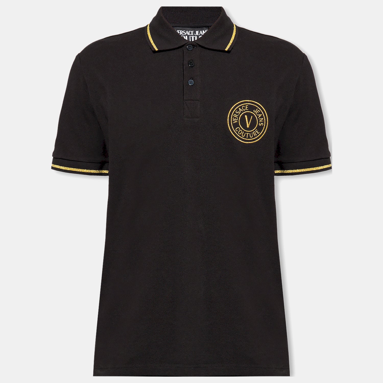 Versace Polo 75gagt06 Blk Gold Preto Ouro_shot1