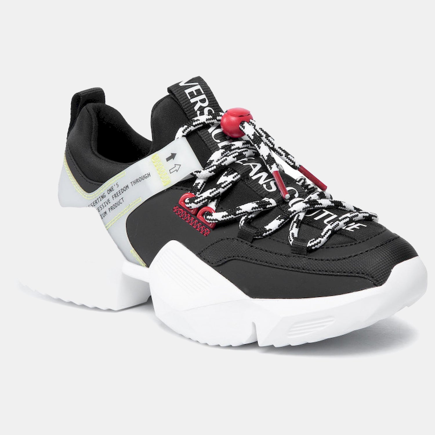 Versace Sapatilhas Sneakers Shoes 72ya3su2 Blk Gry Preto Cinza_shot1