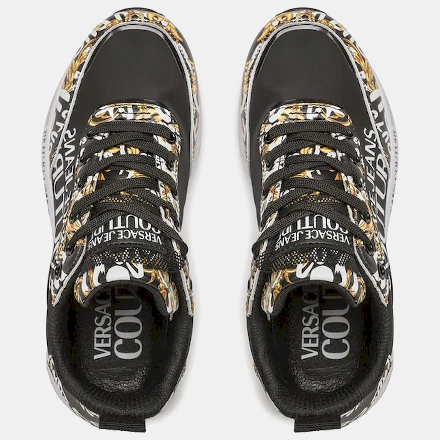 Versace Sapatilhas Sneakers Shoes 73va3sa3 Blk Gold Preto Ouro_shot3
