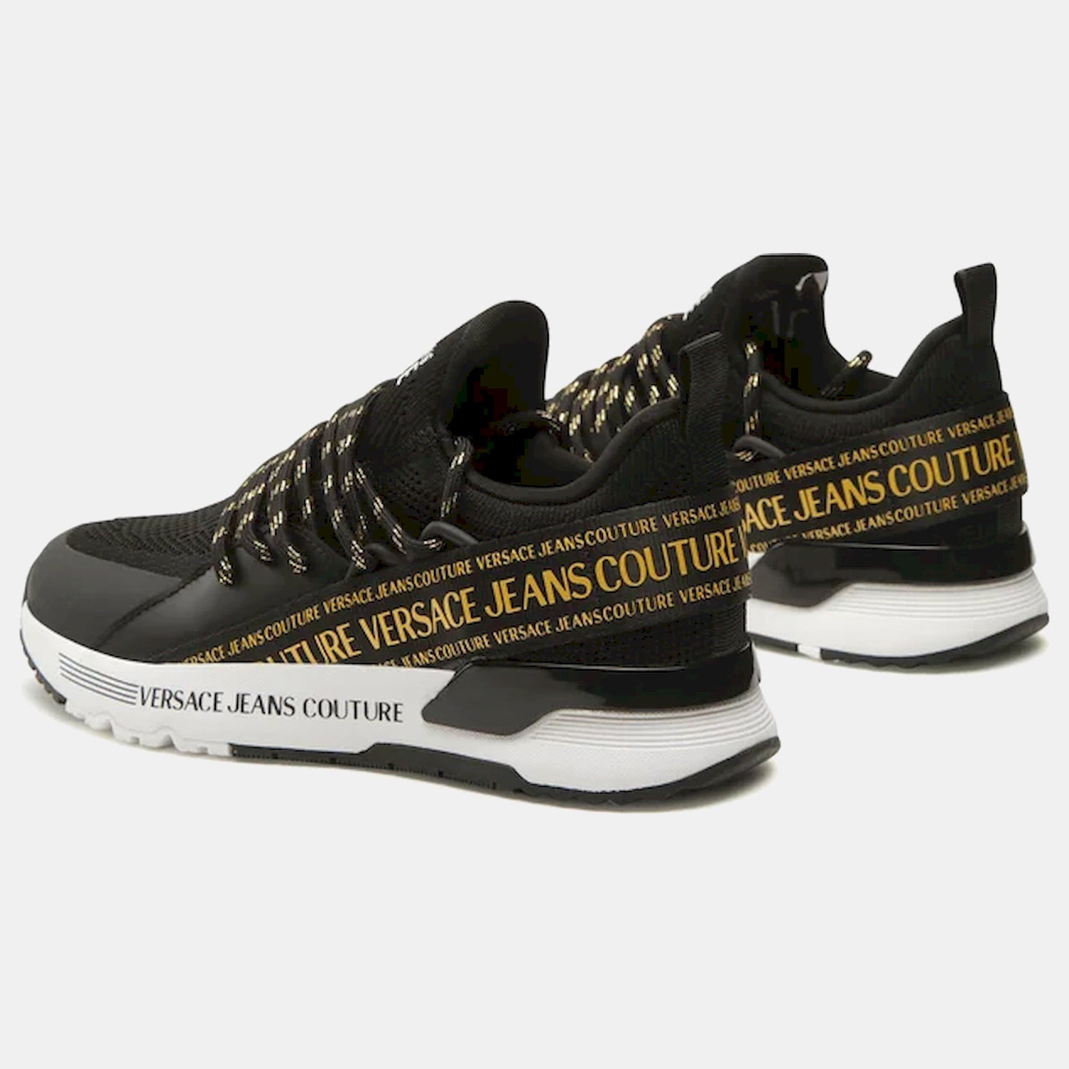Versace Sapatilhas Sneakers Shoes 74va3sa8 Blk Gold Preto Ouro_shot2