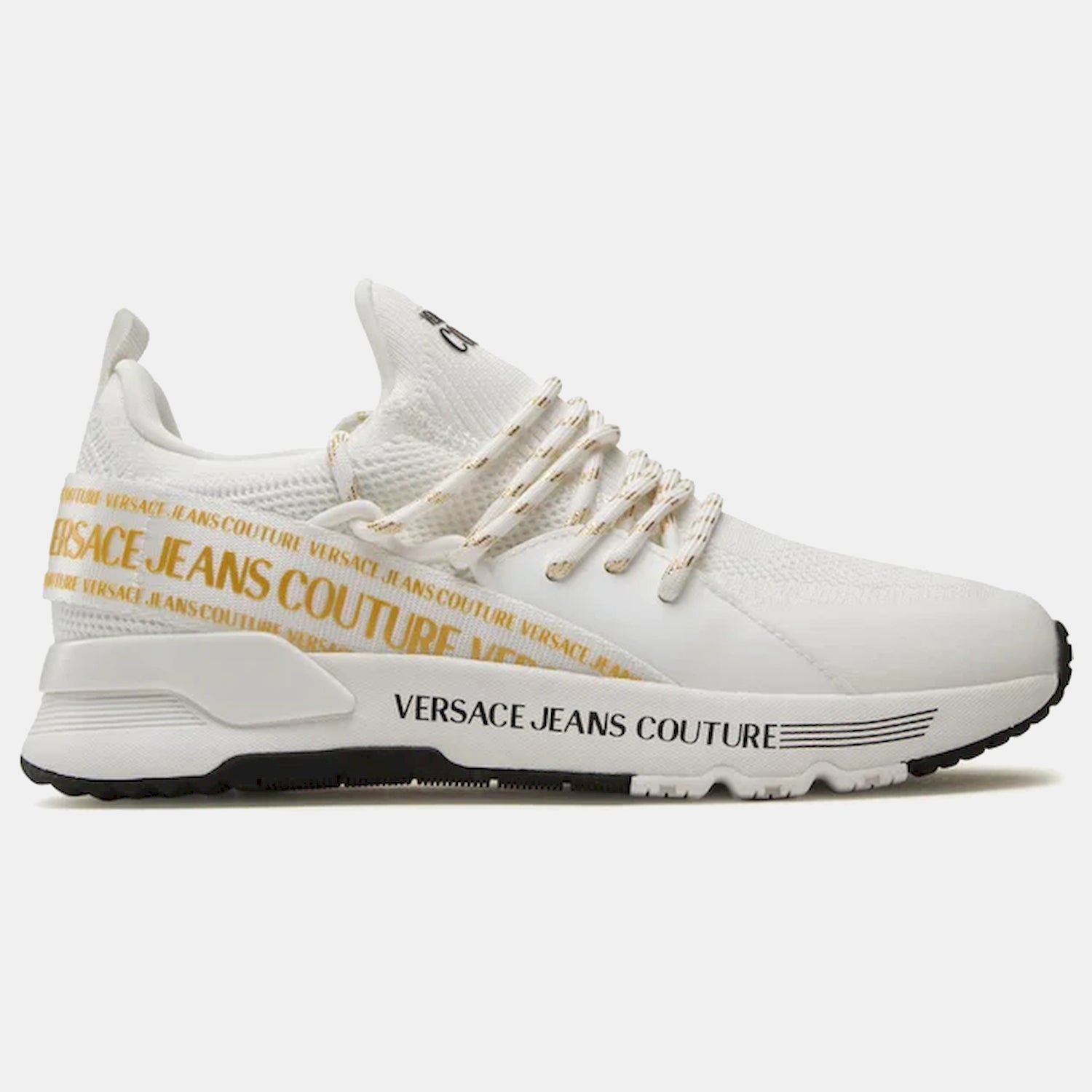 Versace Sapatilhas Sneakers Shoes 74va3sa8 Whi Gold Branco Dourado_shot1