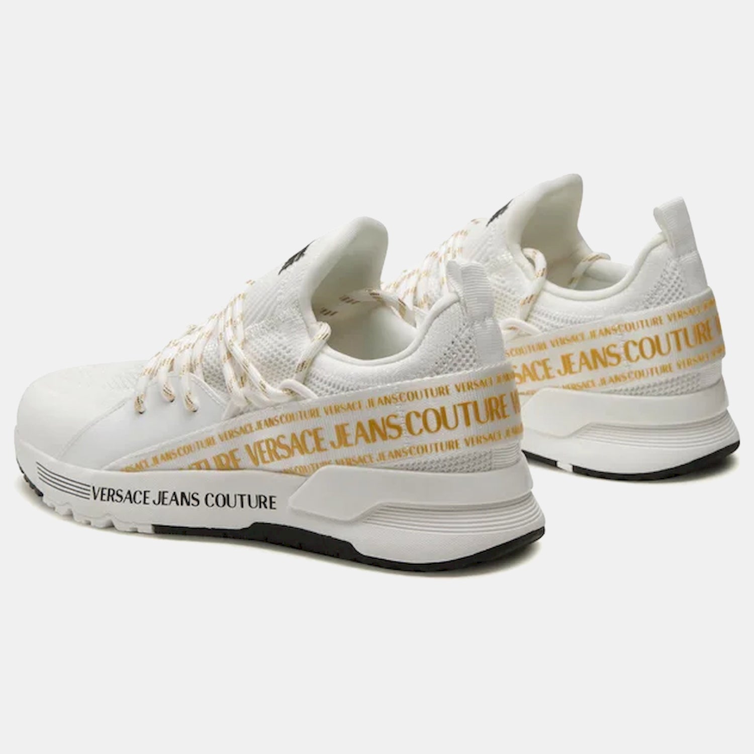 Versace Sapatilhas Sneakers Shoes 74va3sa8 Whi Gold Branco Dourado_shot2