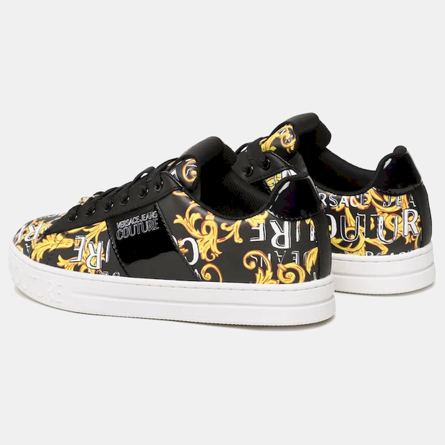 Versace Sapatilhas Sneakers Shoes 74va3ska Blk Gold Preto Ouro_shot2