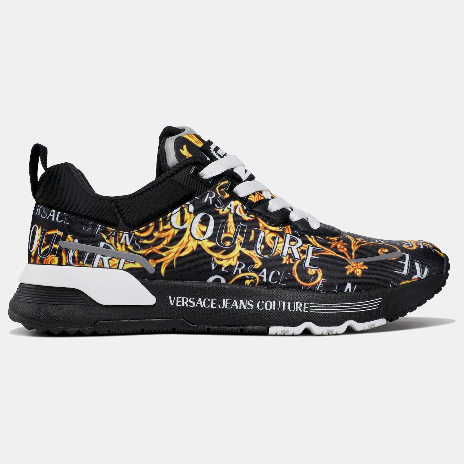 Versace Sapatilhas Sneakers Shoes 74ya3sa1 Blk Gold Preto Ouro_shot1
