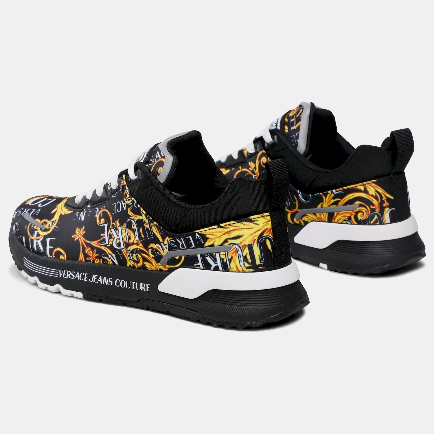 Versace Sapatilhas Sneakers Shoes 74ya3sa1 Blk Gold Preto Ouro_shot2