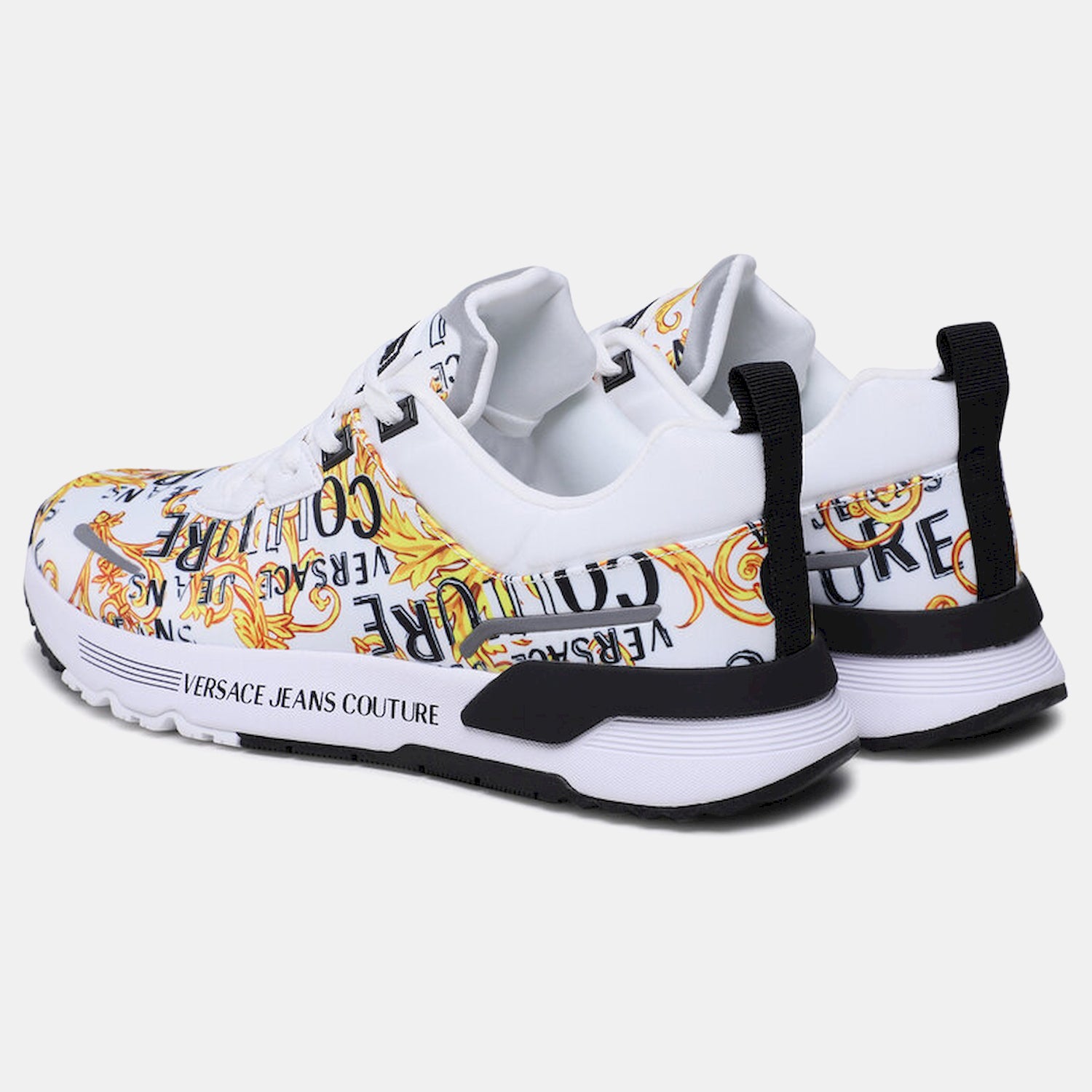 Versace Sapatilhas Sneakers Shoes 74ya3sa1 Whi Gold Branco Dourado_shot2