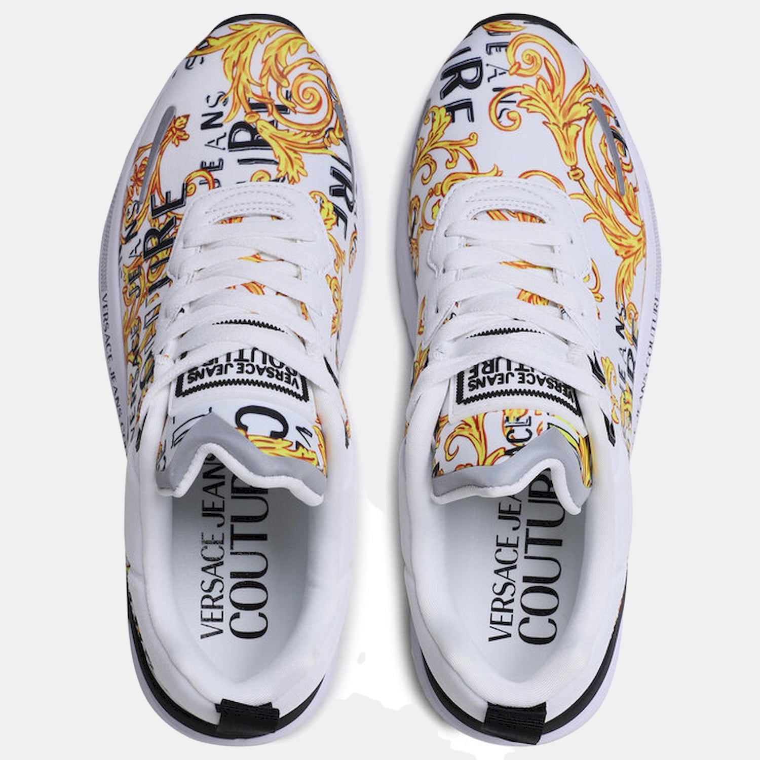 Versace Sapatilhas Sneakers Shoes 74ya3sa1 Whi Gold Branco Dourado_shot4