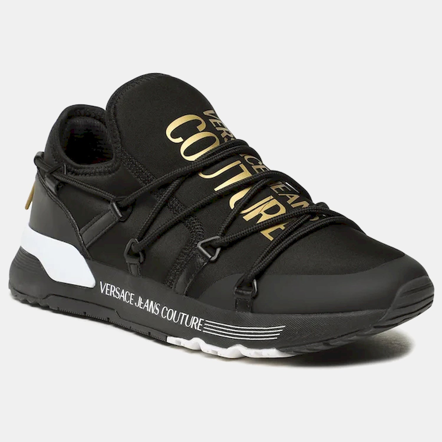 Versace Sapatilhas Sneakers Shoes 74ya3sa6 Blk Gold Preto Ouro_shot5