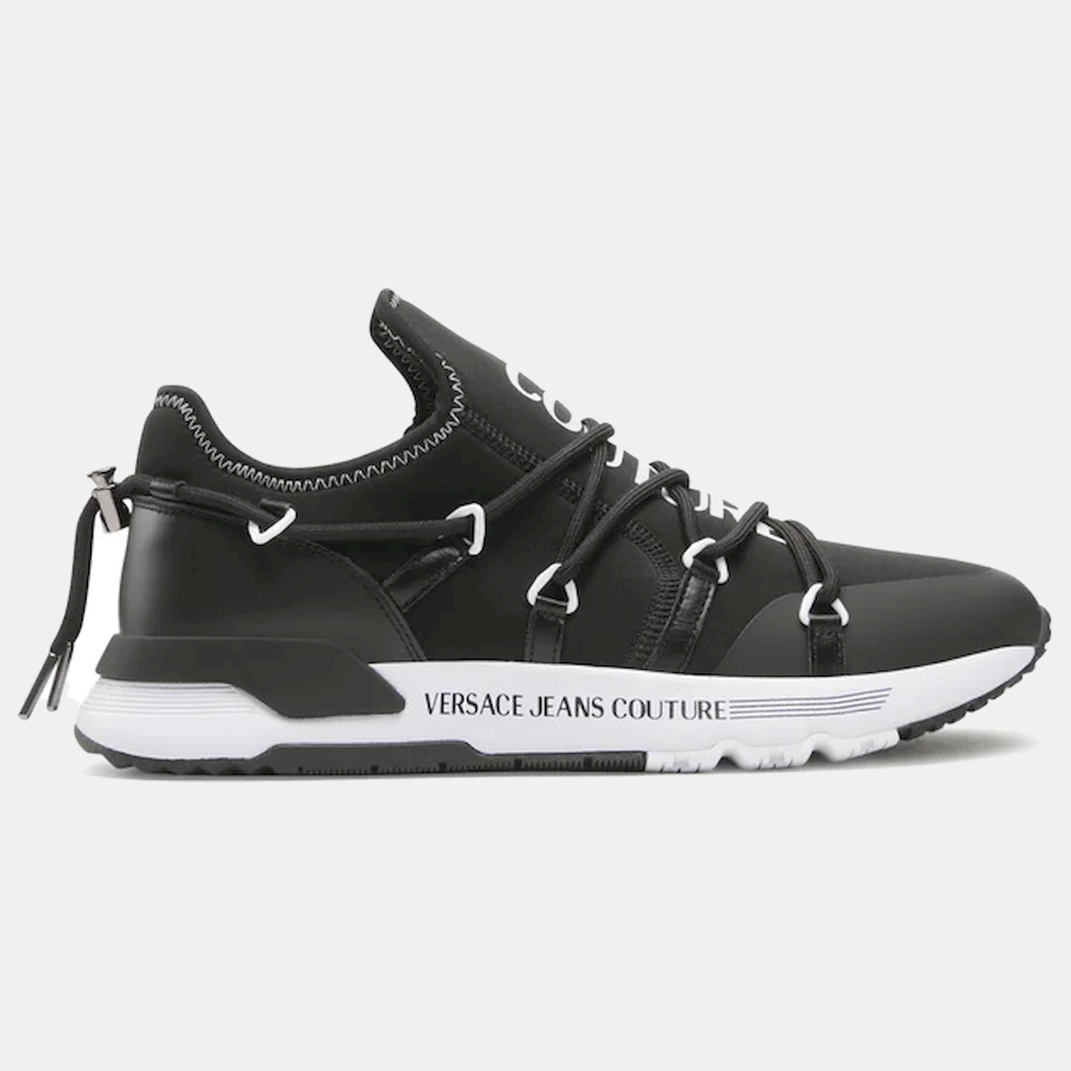 Versace Sapatilhas Sneakers Shoes 74ya3sa6 Blk White Preto Branco_shot1