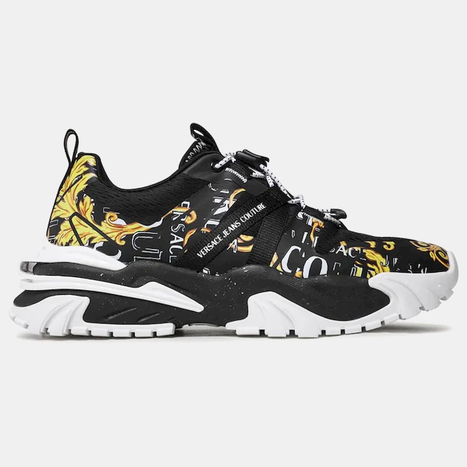 Versace Sapatilhas Sneakers Shoes 74ya3si7 Blk Gold Preto Ouro_shot1