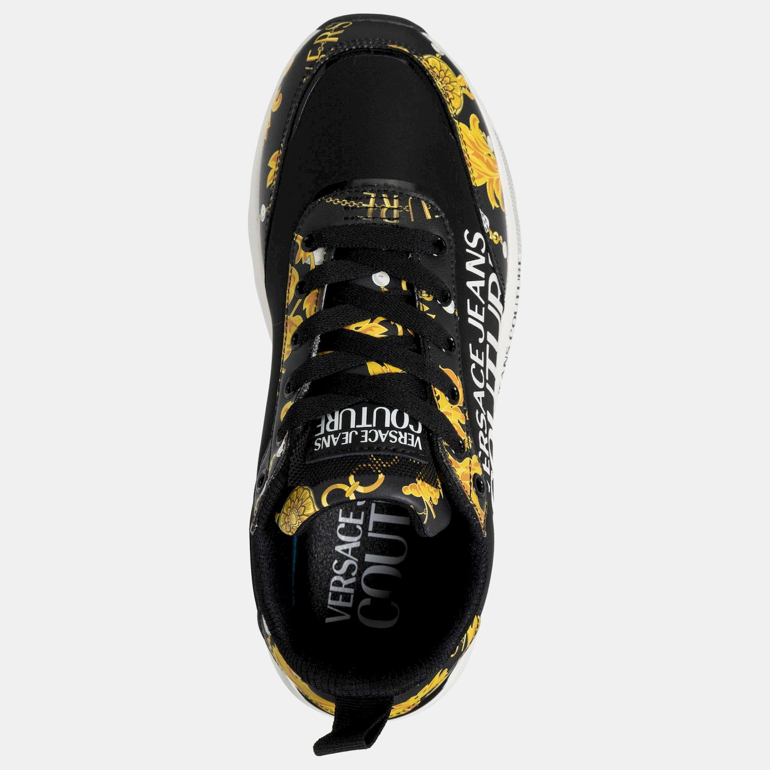 Versace Sapatilhas Sneakers Shoes 75va3sa3 Blk Gold Preto Ouro_shot2