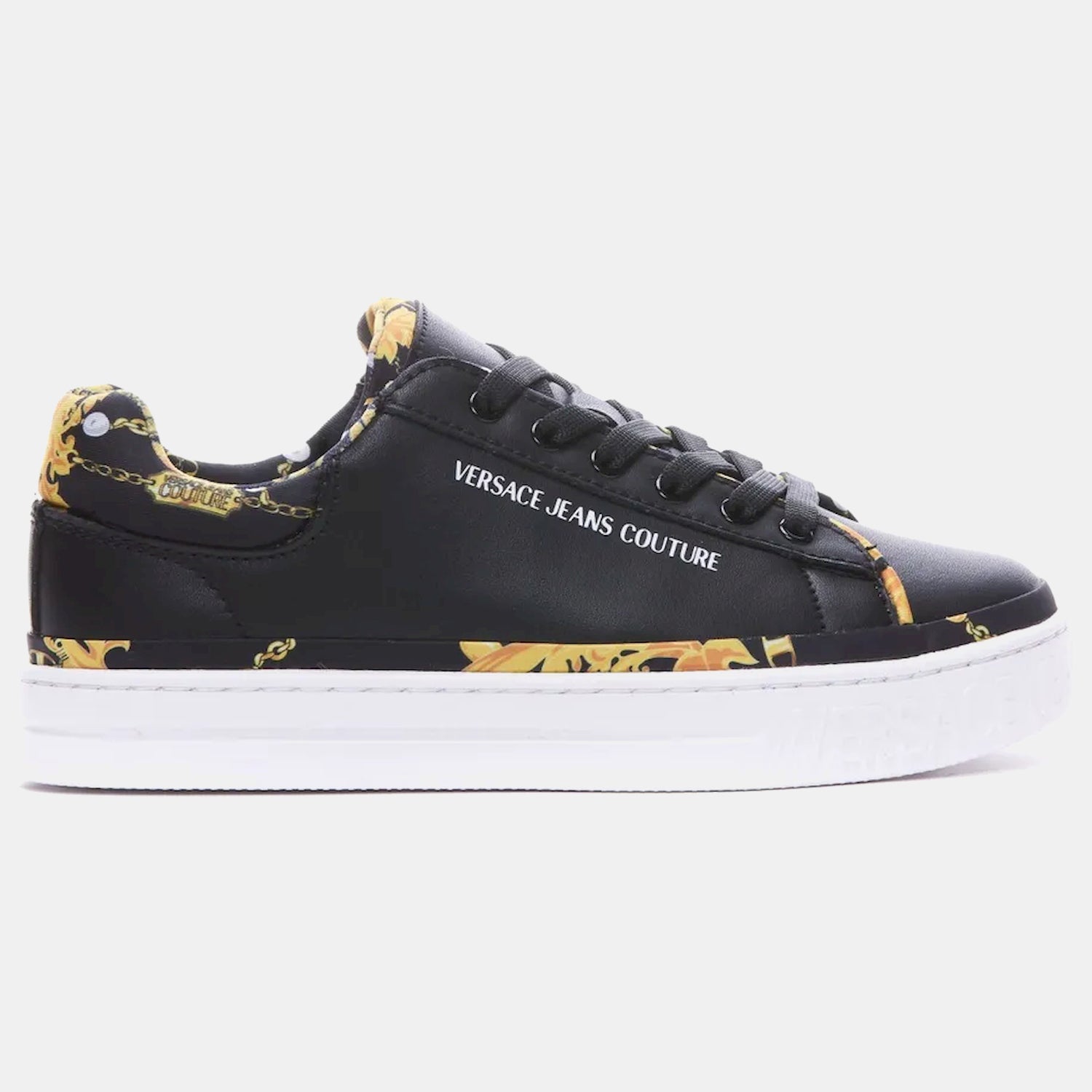 Versace Sapatilhas Sneakers Shoes 75va3sk5 Blk Gold Preto Ouro_shot4