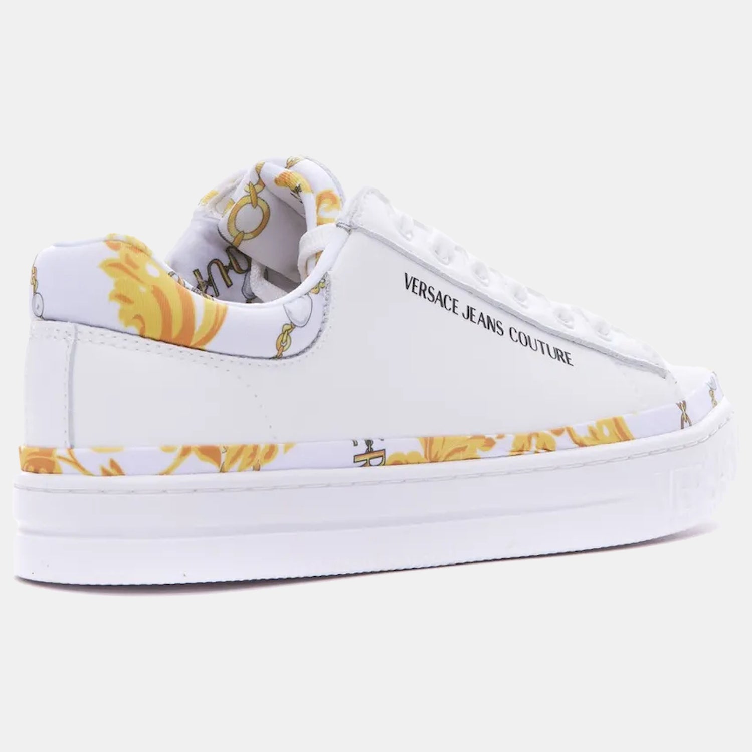 Versace Sapatilhas Sneakers Shoes 75va3sk5 Whi Gold Branco Dourado_shot2